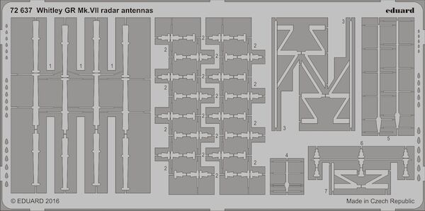 Detailset Whitley GR MKVII Radar Antenas (Airfix) E72-637