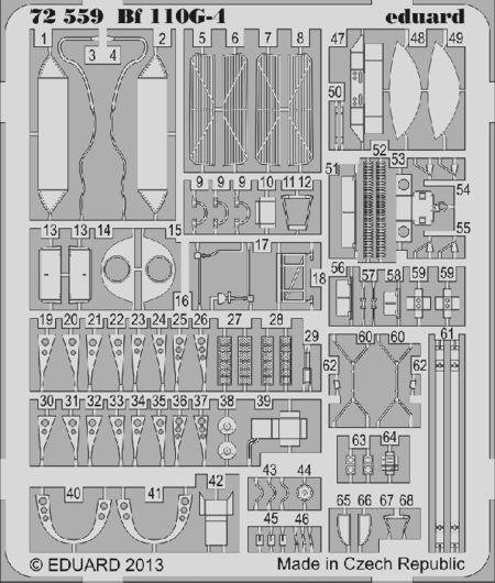 Detailset Messerschmitt Bf110G-4 (Eduard - weekend) E72-559
