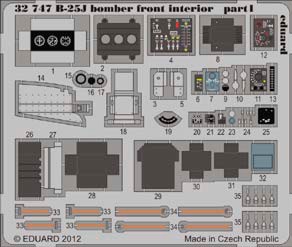 Detailset B25J Mitchell front interior Self Adhesive (HK Models) E32-747