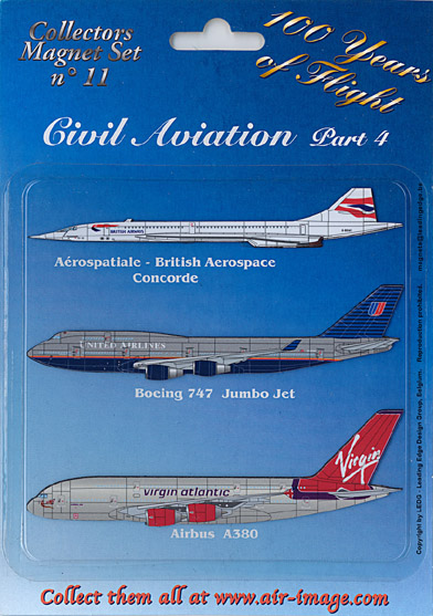 Fridge Magnets set: Civil Aviation Part 4 - Big Jets MAGNETS 11