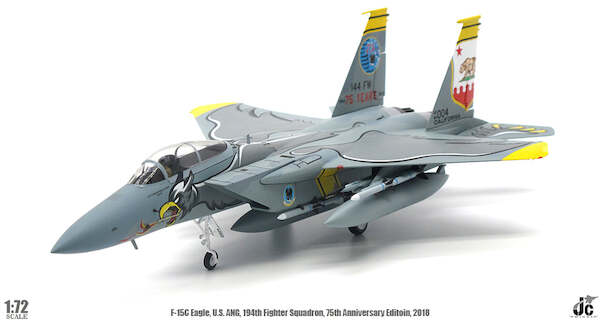 McDonnell Douglas F15C Eagle USAF California ANG 194th Fighter Squadron 84-0004, 75th Anniversary Edition, 2018 JCW-72-F15-013