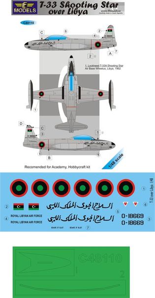 Lockheed T33 Shooting Star over Libya LFc48110