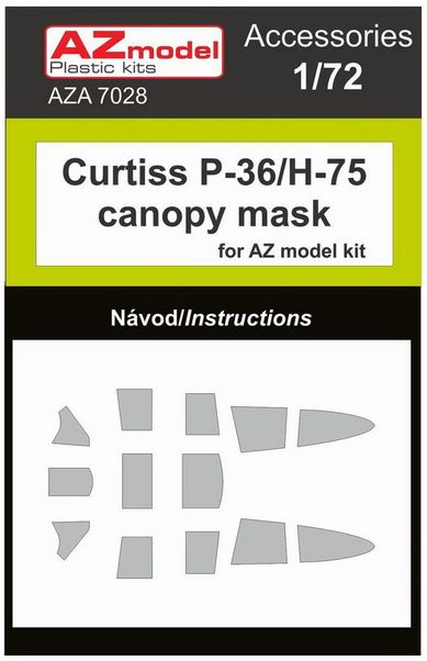 Curtiss Hawk 75A-3 Mask for AZ kits AZA7028