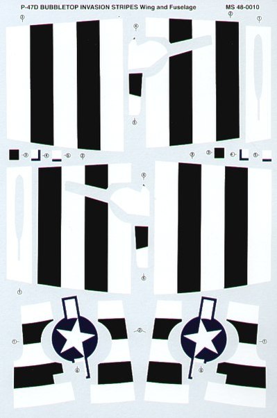 48-10 P47D Thunderbolt Bubbletop Invasion Stripes 48-10