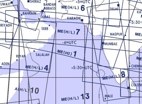 High and Low Altitude Enroute Chart Middle East ME(H/L)7/8 ME(H/L)7/8
