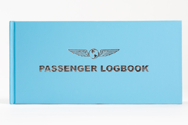 Passenger Flight Log Book - Blue Passenger Logbook BLUE