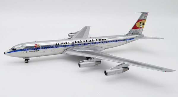 B707-300 (TGA Trans Global Airlines) N324F Polished With Stand B-707-TGA01P