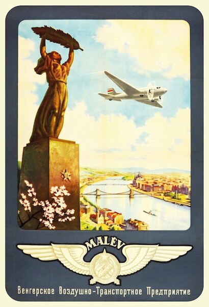 Malev Lisunov Li2 Vintage metal poster metal sign AV0036