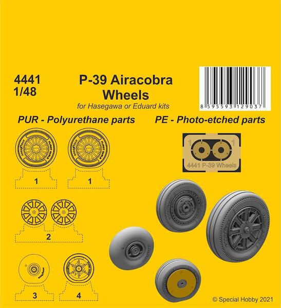 P39 Airacobra Wheels (Hasegawa/Eduard)  CMKA4441