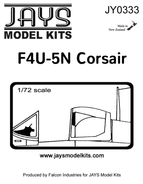 F4U-5N Corsair Canopy (2x) jy0333