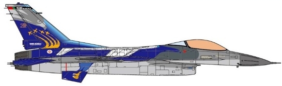 F16A Fighting Falcon (Portuguese Air Force, 201 Squadron, 50th Anniversary, 2009) JCW-72-F16-007