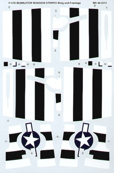 48-10 P47D Thunderbolt Bubbletop Invasion Stripes 48-10