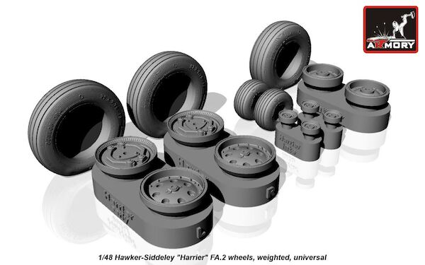 Sea Harrier FA2 Wheel set (Weighted) AR AW48404