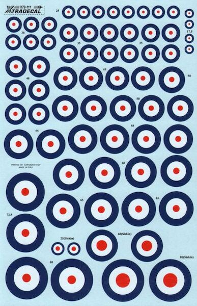 Decalset RAF National Insignia - Pre war roundels 1920-1939 X72111