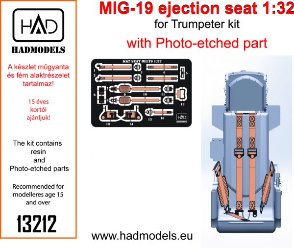 KK2 Ejection Seat for MiG19 (Trumpeter) - 1 seat HAD13212