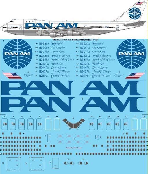 Boeing 747-121 (PanAm - Billboard colours) sts44314