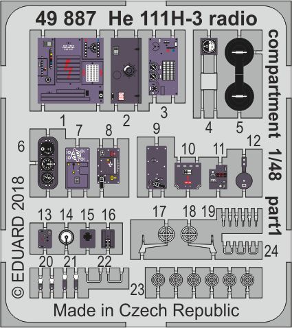 Detailset Heinkel He111H-3 Radio Compartiment (ICM) E49-887
