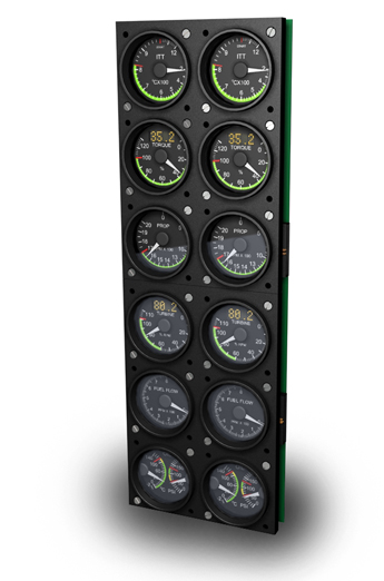 King air style engine cluster (GSA-055 usb interfase required) GSA-EC
