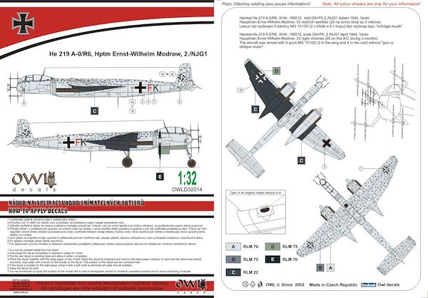 Heinkel He219A-0/R-6 (G9+FK, 2./NJG1) OWLD32014