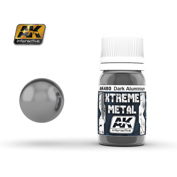 Xtreme metal - Dark Aluminium metal enamel paint AK480