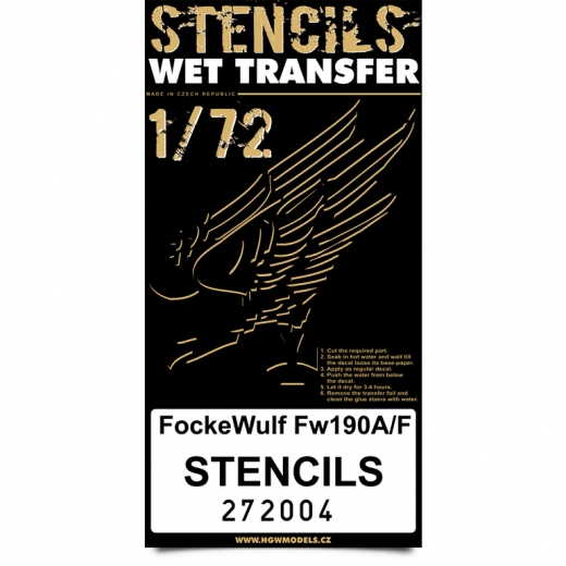 Wet Transfer stencils for Focke Wulf FW190A/F HGW272004