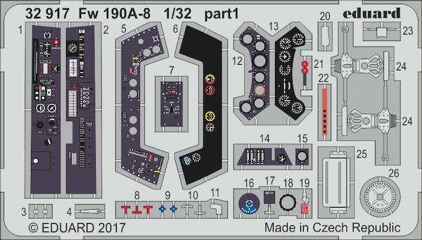 Detailset Focke wulf FW190A-8 Interior (Revell) E32-917