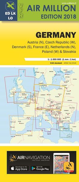 Germany: VFR Chart Germany Air Million 2018 VFRALL2018