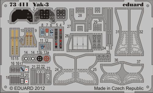 Detailset Yakovlev Yak3 (Zvezda) E73-411