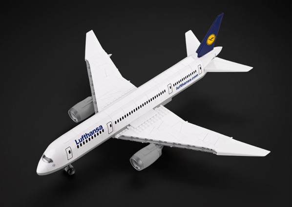 lufthansa toy airplane