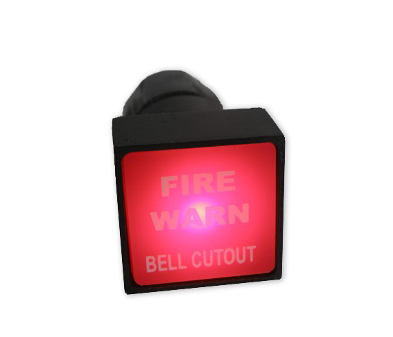 B737 Fire warning indicator switch. INDIFW