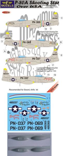Lockheed P80A Shooting Star over USA c72159