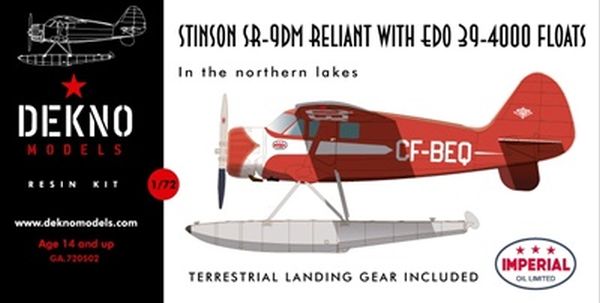 Stinson SR-9DM Reliant with Edo 39-4000 floats