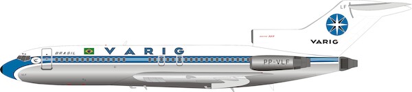 B727-100 (Varig) PP-VLF Polished With Stand IF721VR0319P
