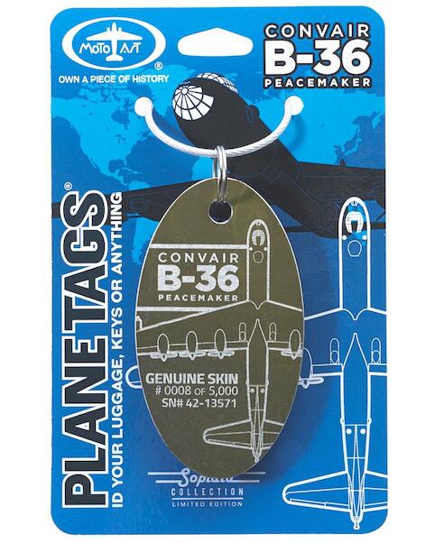 Keychain made of real aircraft skin: Convair B-36 Peacemaker 42-13571 B-36