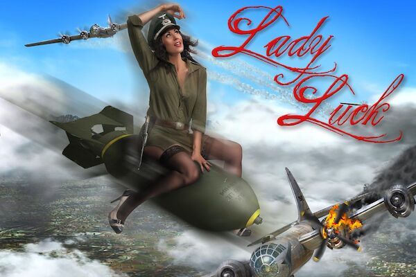 Lady Luck - pin up metal poster metal sign