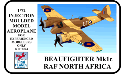 Bristol Beaufighter MK1c RAF North Africa k072024