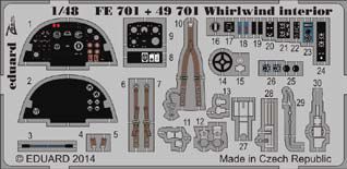 Detailset Westland Whirlwind Interior Self Adhesive (Trumpeter) FE701
