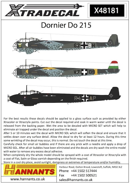 Dornier Do-215B-1/Do-215B-2/Do-215B-4/Do-215B-5 X48181
