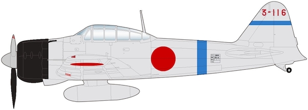 A6M2 Zero Fighter Type 2 3-116, flown by Saburo Sakai, 12th Kokutai, 1940 to 1941 HA8807
