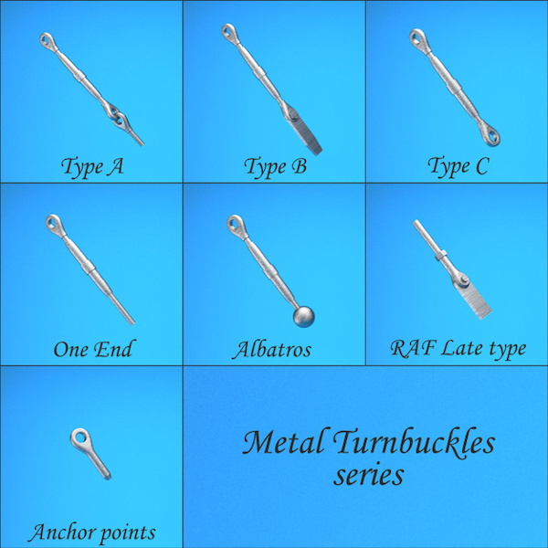 RAF Metal turnbuckles Late type (60x) 13-48019