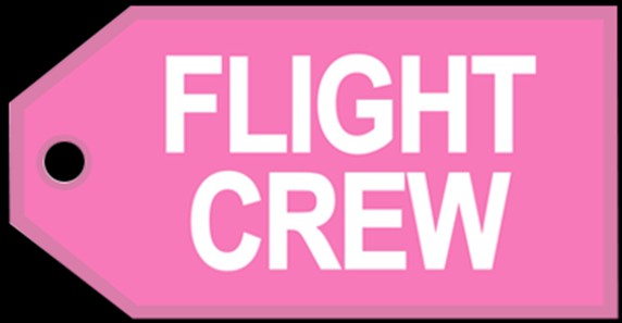Flight Crew baggage tag (pinkbackground) TAG208