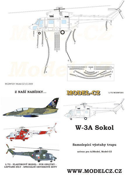 Strengthening strips for W3A Sokol (AJ Model, Model-CZ) MCZM7201