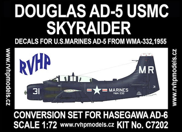 AD5 Skyraider (USMC), conv. for Hasegawa AD-6 C7202