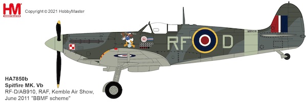 Spitfire Vb RAF, RF-D/AB910, RAF, BBMF Kemble Air Show HA7850b
