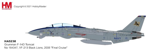 Grumman F14D Tomcat US Navy, No 164347, VF-213 Black Lions, 2006