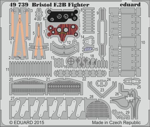 Detailset Bristol Fighter F2B (Revell) E49-739