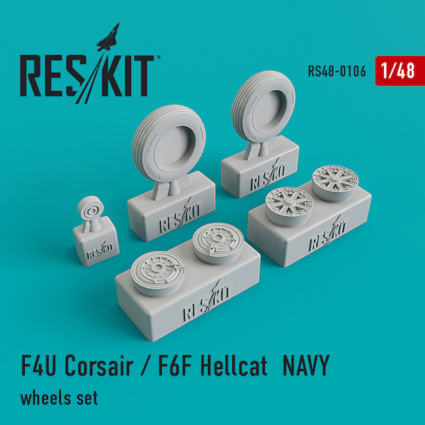 F4U Corsair / F6F Hellcat Sea based wheel set RS48-0106