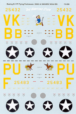 72-890 B17F Flying Fortress (360 & 358BS/303BG) 72-890