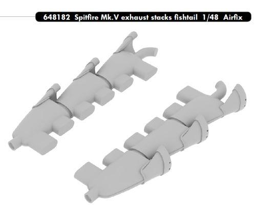 Spitfire MKV Exhaust stacks (fishtail) for Airfix E648182