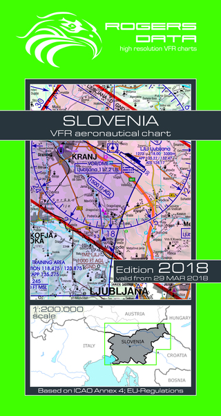 VFR aeronautical chart Slovenia 2018 ROGERS-SLOVENIA